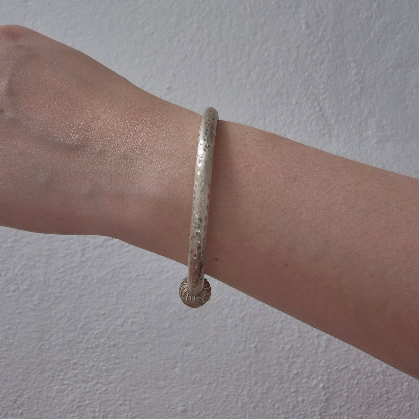 Spiral globe bangle